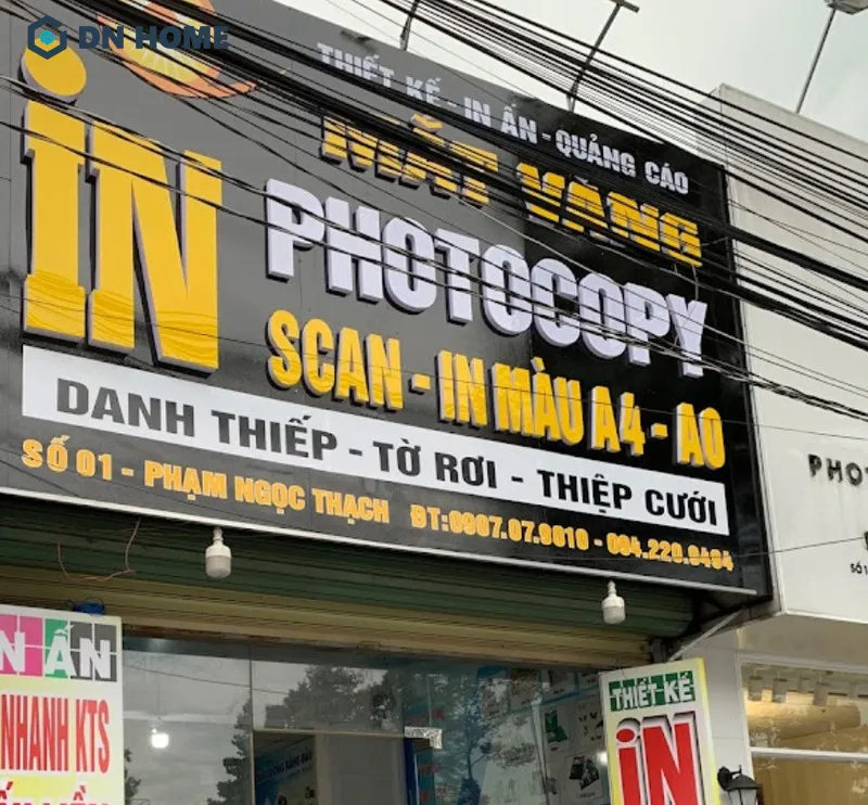 Mẫu bảng hiệu photocopy sử dụng màu sắc hài hoà, font chữ đẹp mắt, dễ đọc