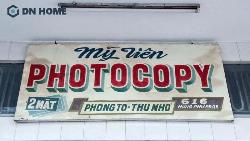 Mẫu biển hiệu photocopy thiết kế độc đáo theo kiểu Sài Gòn xưa