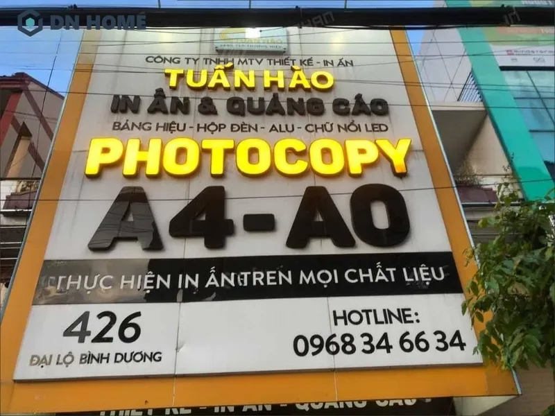 Biển hiệu photocopy làm từ vật liệu mica