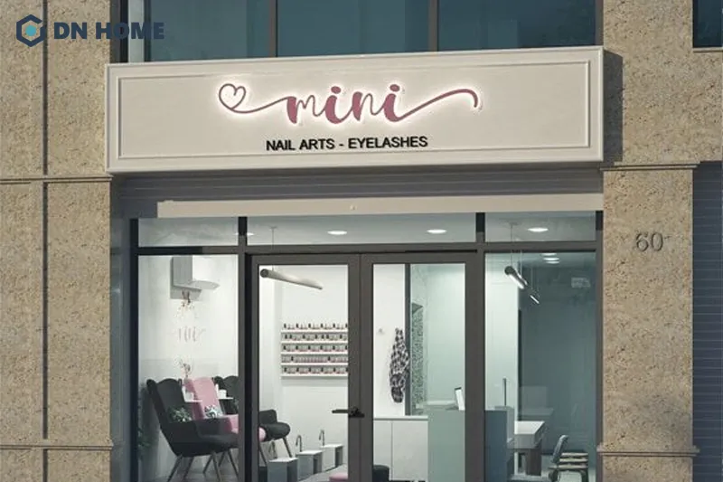 Bảng hiệu tiệm nail đèn LED luôn sống động, nổi bật cả ngày lẫn đêm