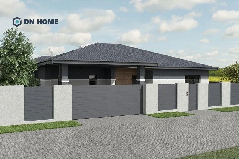 Mẫu cổng nhà nông thôn thiết kế theo phong cách hiện đại