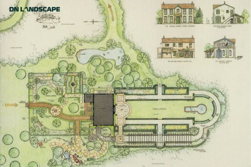 Bản vẽ thiết kế cảnh quan càng chi tiết, đầy đủ thông số thì chi phí thiết kế càng cao