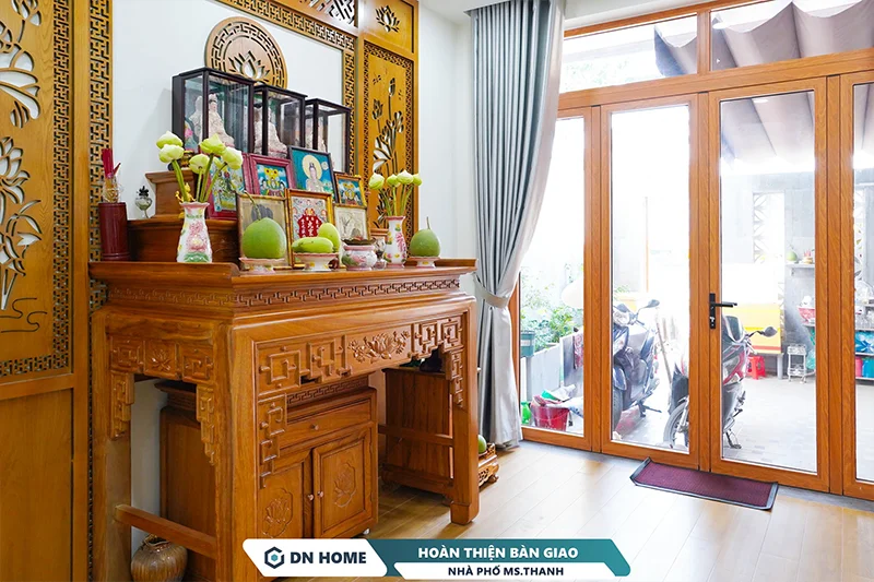 Phòng thờ là khu vực mà chủ đầu tư và gia đình yêu thích nhất trong ngôi nhà
