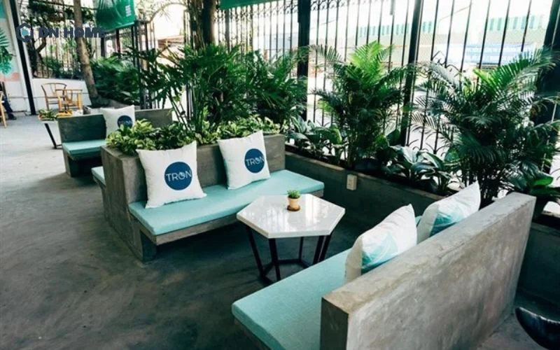 Thiết kế mô hình quán cafe xanh tạo cảm giác mới mẻ