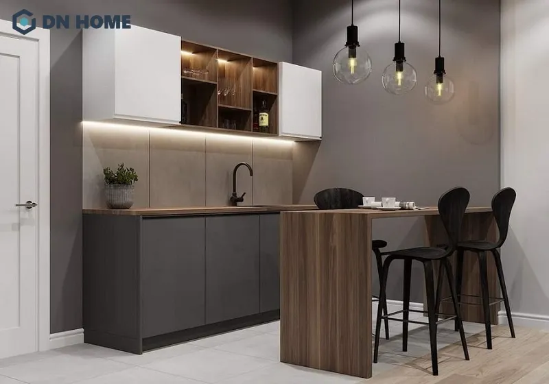 Quầy bar mini thiết kế hiện đại, tinh tế