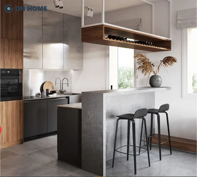 Vị trí quầy bar mini cần thuận tiện, gọn gàng và hài hoà với tổng thể căn hộ