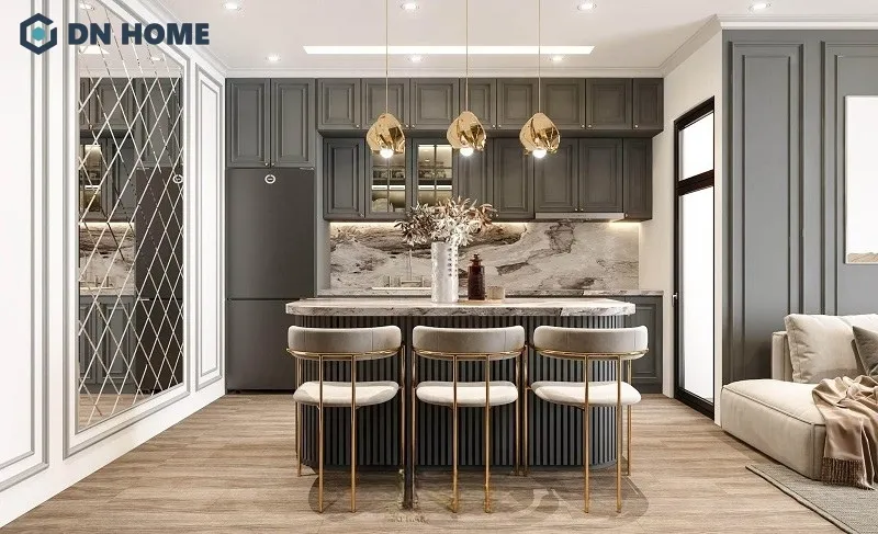 Hệ thống đèn cho quầy bar nên ưu tiên đèn thả trần với kiểu dáng độc đáo