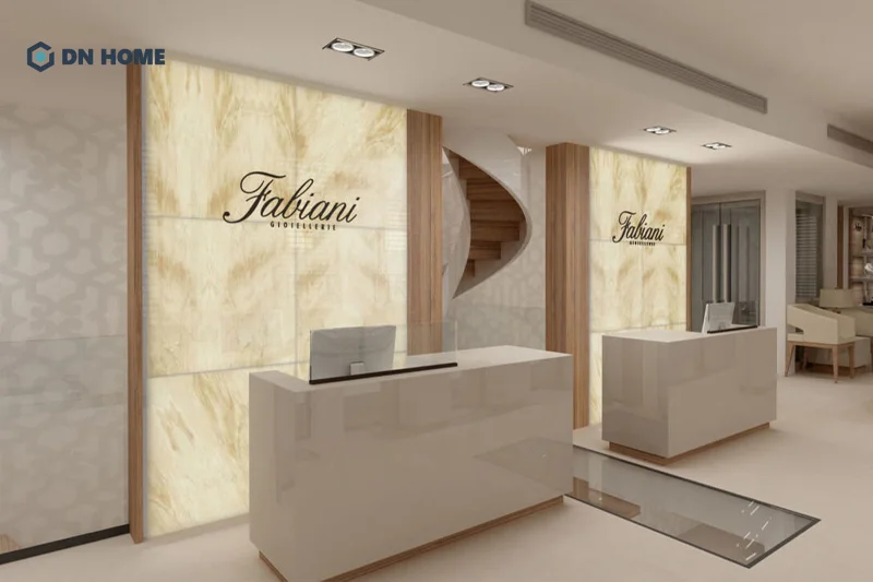 Quầy lễ tân spa phong cách tối giản nhưng vẫn đảm bảo tính thẩm mỹ, công năng