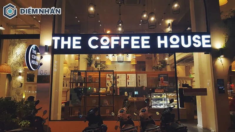 Mẫu bảng hiệu chữ nổi âm đèn cho quán cafe hiện đại