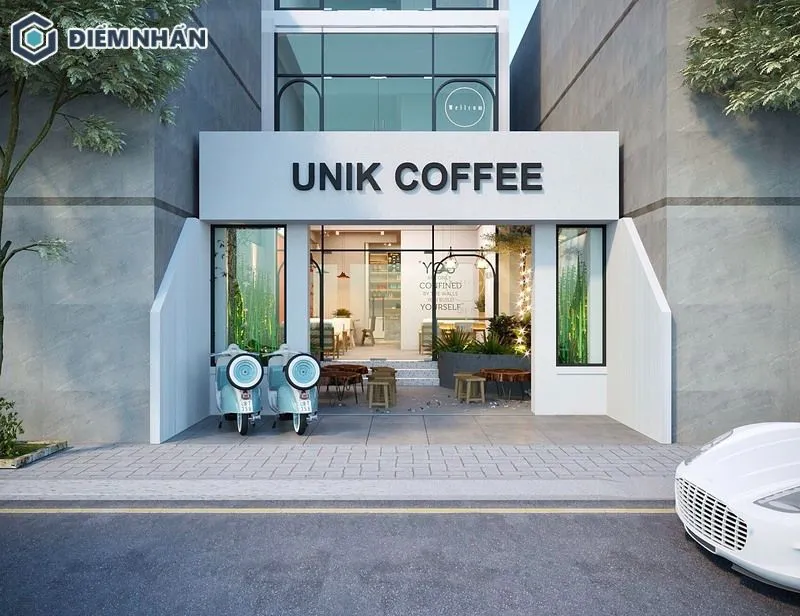 Lựa chọn chữ nổi màu đen nổi bật trên nền biển hiệu trắng