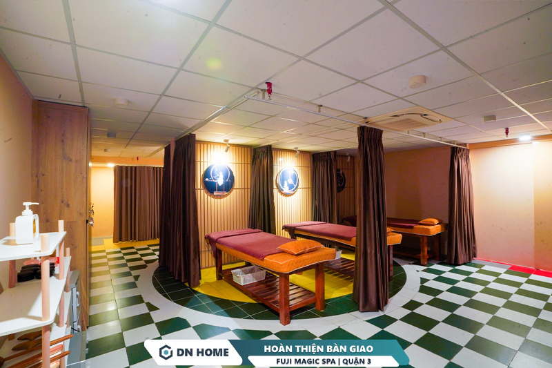 Khu vực spa bên trong Fuji Magic được thiết kế gần gũi, thoáng đãng và thoải mái