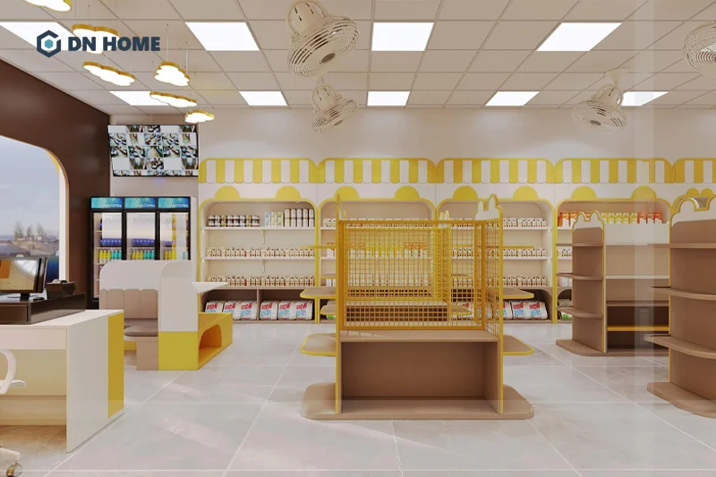 Tone màu trắng, vàng và nâu tạo cảm giác ấm cúng và gần gũi nhưng cũng không kém phần ấn tượng