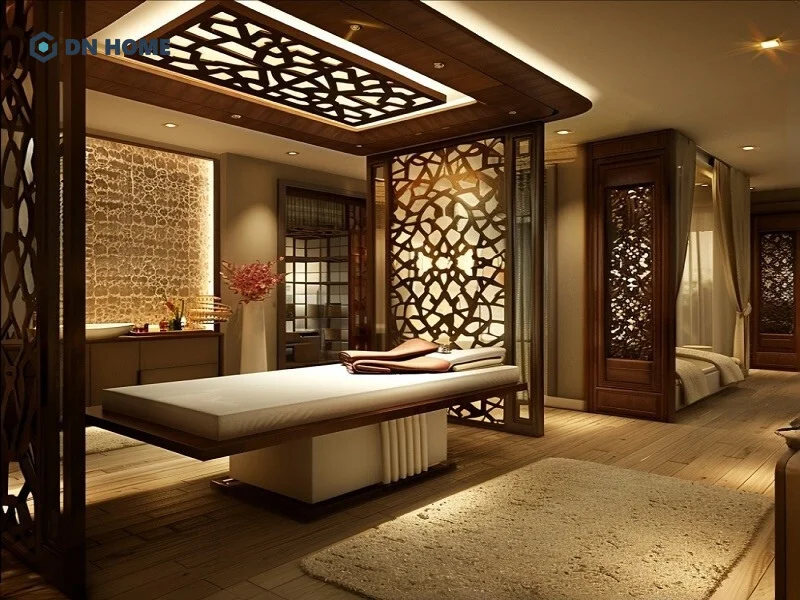 Thiết kế spa dưỡng sinh Đông y theo phong cách Ấn Độ