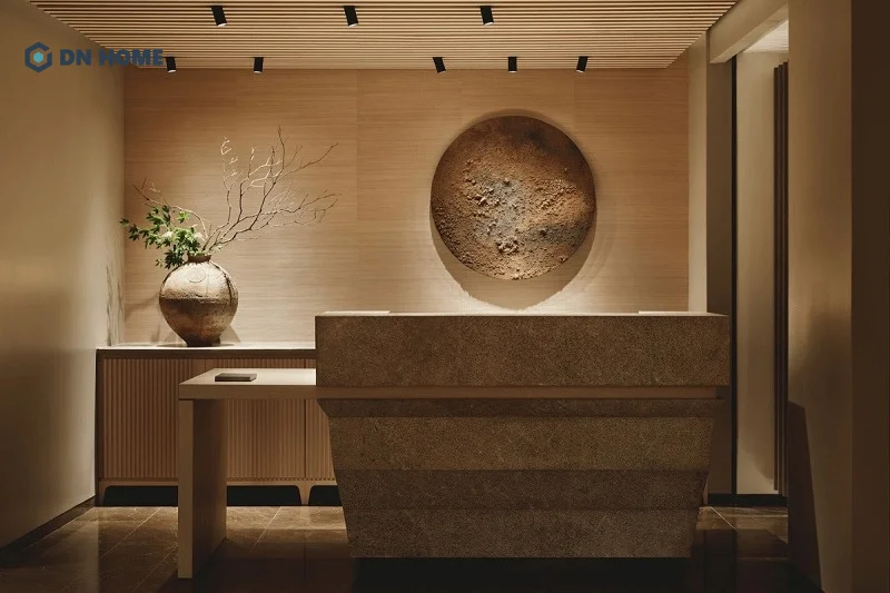 Thiết kế khu vực lễ tân cho spa phong cách Zen Nhật Bản