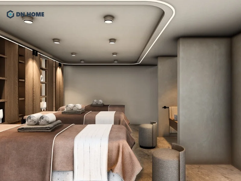 Thiết kế không gian spa gội đầu dưỡng sinh phong cách Hàn Quốc