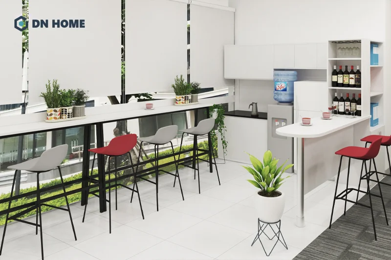 Khu vực pantry nghỉ ngơi, giải stress tại văn phòng công ty công nghệ ASM Pacific Technology