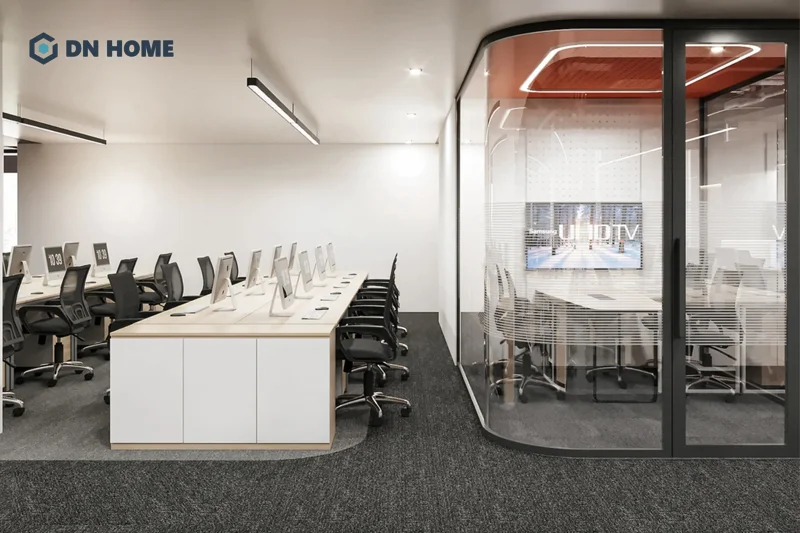 Không gian làm việc mở bên trong văn phòng công nghệ FPT thúc đẩy sự tương tác