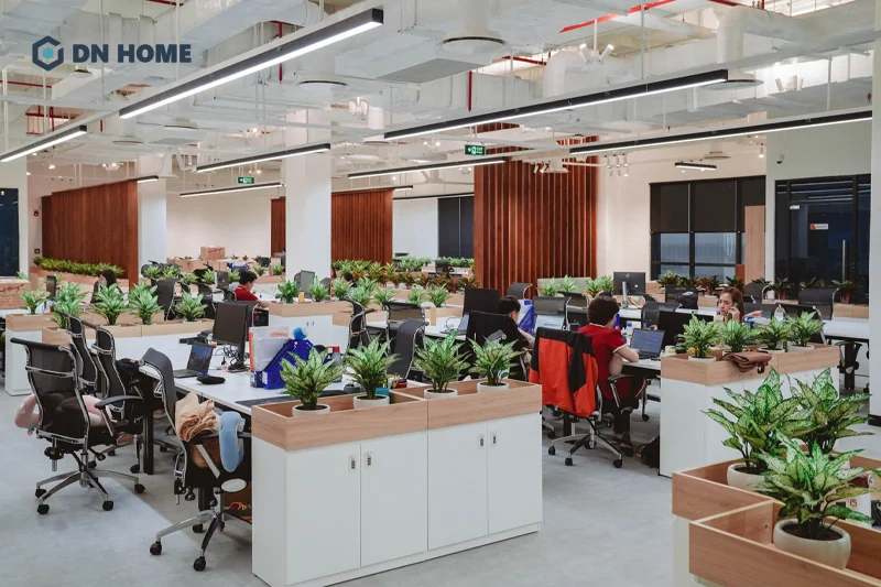 Không gian mở luôn được ưu tiên áp dụng khi thiết kế văn phòng công nghệ VNG