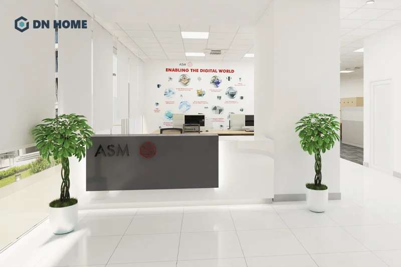 Thiết kế văn phòng công nghệ ASM Pacific Technology sử dụng gam màu trắng làm chủ đạo