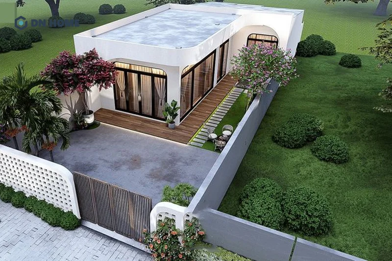 Nhà cấp 4 chữ L có chi phí đầu tư hợp lý và tạo điểm nhấn tượng cho ngoại thất ngôi nhà