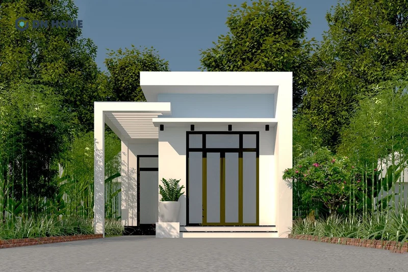 Nhà ống cấp 4 giá 200 triệu được thiết kế theo phong cách tối giản, đơn giản