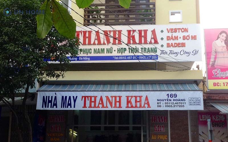 Bảng hiệu nhà may với thiết kế chữ nổi hiện đại giúp tăng khả năng nhận diện thương hiệu từ xa