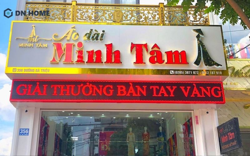 Mẫu bảng hiệu nhà may với thiết kế chỉn chu, chuyên nghiệp