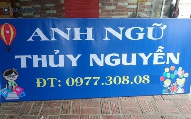 Thiết kế bảng hiệu phong cách đơn dành cho các trung tâm tiếng Anh