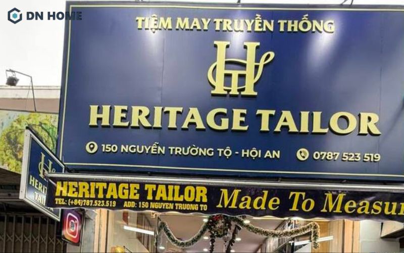 Mẫu bảng hiệu nhà may với màu sắc kết hợp hài hoà, đẹp mắt