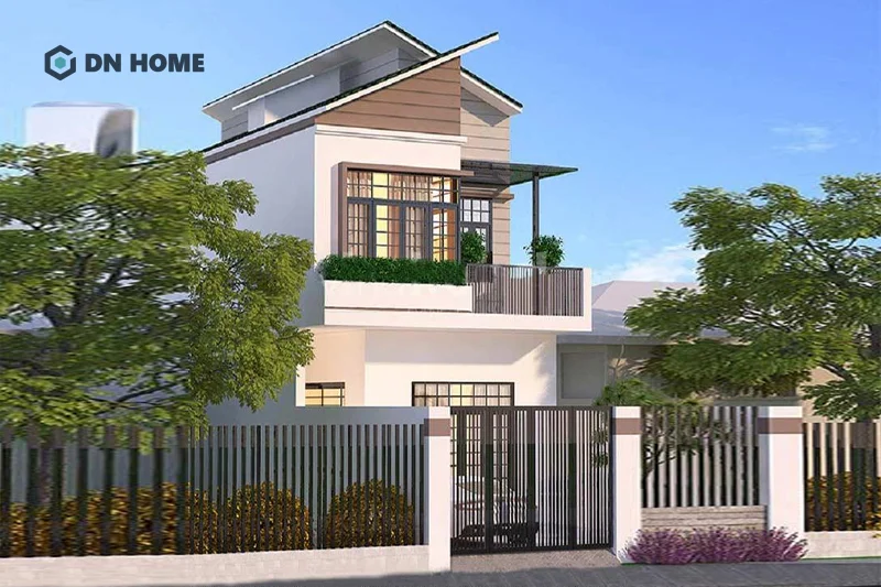 Mái lệch còn giúp nâng cao khả năng thoát nước của ngôi nhà, tăng độ bền vững