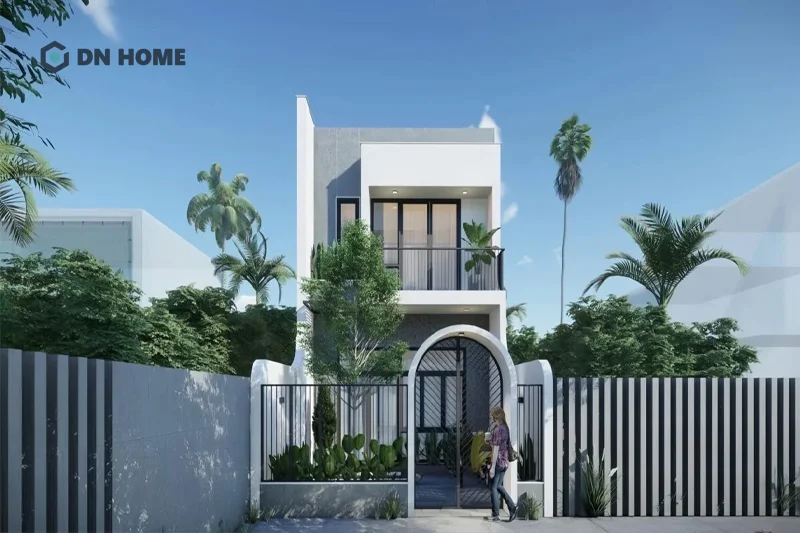 Nhà mái bằng 1 trệt 1 lầu 5x15 mang tinh thần hiện đại, phù hợp với khu vực thành thị