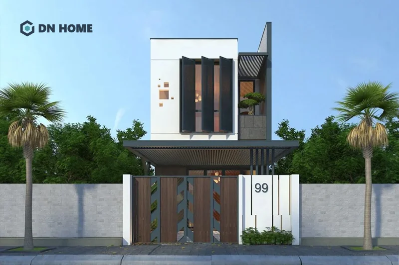 Nhà 1 trệt 1 lầu 5x15m 3 phòng ngủ được thiết kế theo phong cách hiện đại, ấn tượng