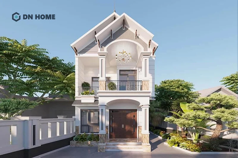 Phong cách tân cổ điển mang đến vẻ đẹp sang trọng cho ngôi nhà 1 trệt 1 lầu 5x15