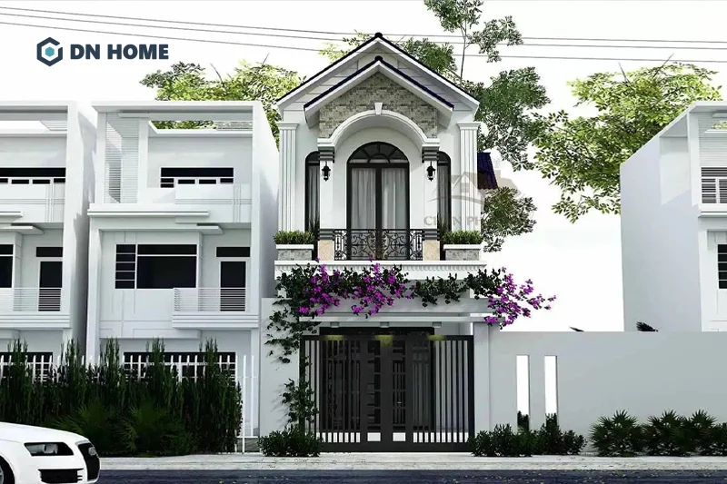 Mái Thái mang đến vẻ đẹp bề thế và sang trọng cho ngôi nhà 1 trệt 1 lầu 5x15m