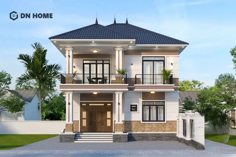 Nhà mái Nhật 2 tầng 700 triệu mang đến vẻ đẹp tinh tế, thanh bình