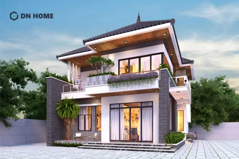 Độ dốc mái Nhật không quá lớn giúp tạo cảm giác ngôi nhà trông rộng rãi và vững chãi hơn