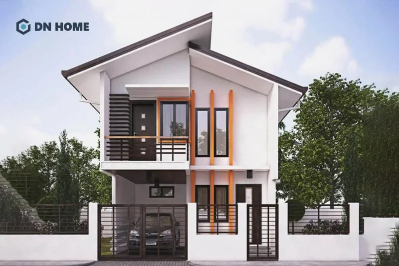 Tầng 1 được sử dụng để làm gara và không gian sinh hoạt chung, tầng 2 là phòng ngủ riêng tư