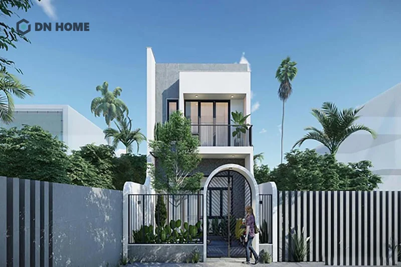 Nhà 2 tầng 700 triệu 4x14m có sân vườn phía trước tạo nên cảm giác thoáng đãng