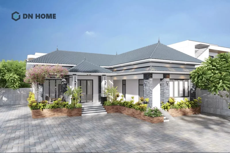 Với những ai yêu thích phong cách sống hiện đại, nhà chữ L mái bằng 1 tầng là lựa chọn lý tưởng