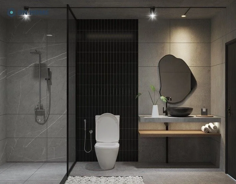 Không gian nhà vệ sinh thiết kế sang trọng