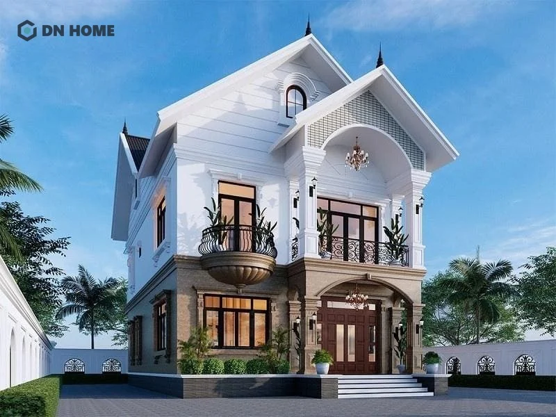 Mẫu thiết kế nhà 2 tầng 6x15m phong cách tân cổ điển đem lại cảm giác sang trọng, bề thế