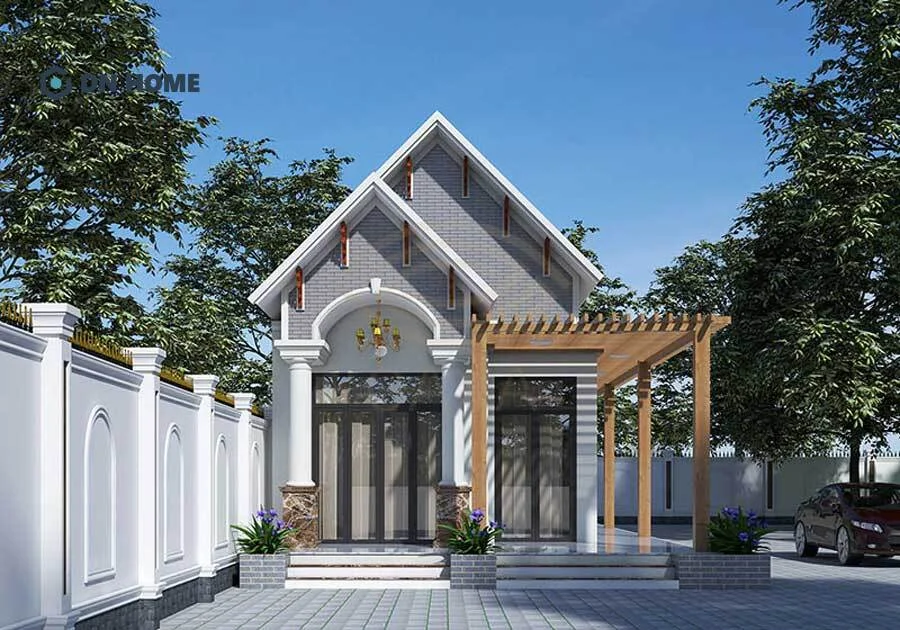 Thiết kế nhà cấp 4 2 phòng ngủ 5x12m mái thái là lựa chọn lý tưởng cho những gia chủ yêu thích vẻ đẹp cổ điển pha chút hiện đại