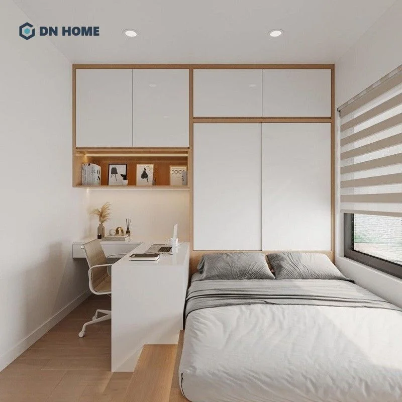 Phỏng ngủ thứ 2 thiết kế thông minh với bàn chữ L, tăng diện tích sử dụng