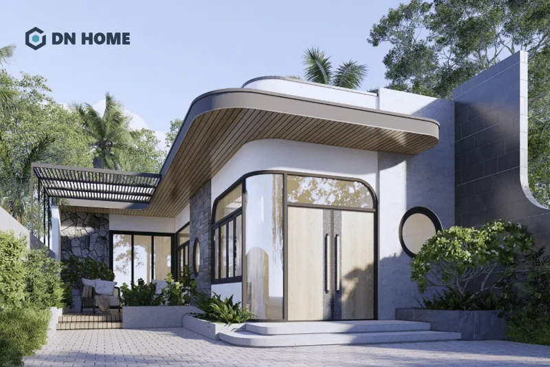 Nhà cấp 4 chữ L có ưu điểm mọi công năng đều nằm trên 1 mặt bằng, không cần di chuyển lên cầu thang