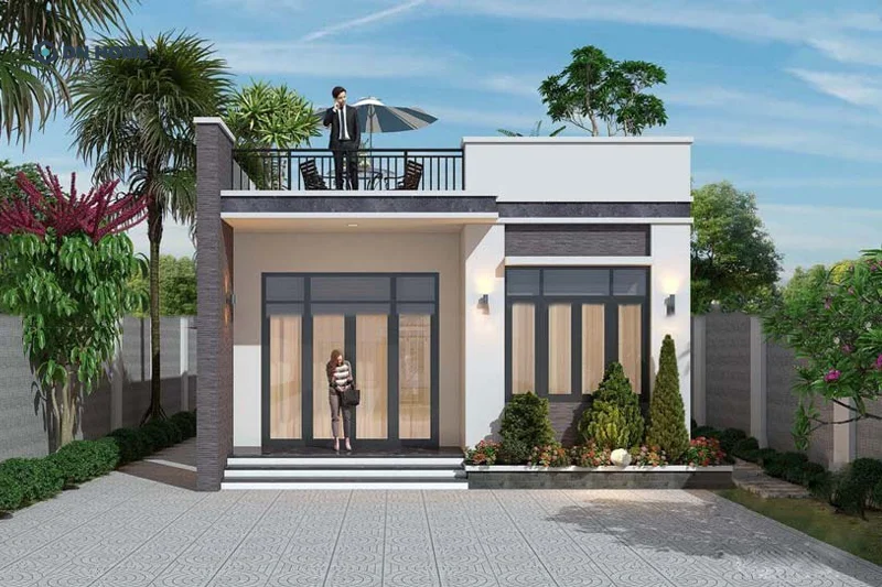 Thiết kế sân thượng giúp nhà mái bằng cấp 4 có thêm không gian sinh hoạt chung