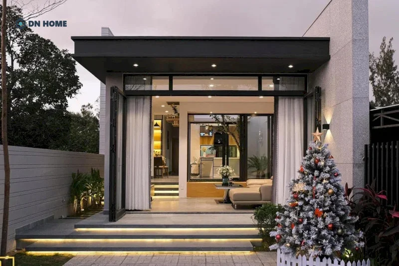 Phong cách hiện đại giúp nhà cấp 4 mái bằng thêm vẻ đẹp thời thượng, hợp xu hướng