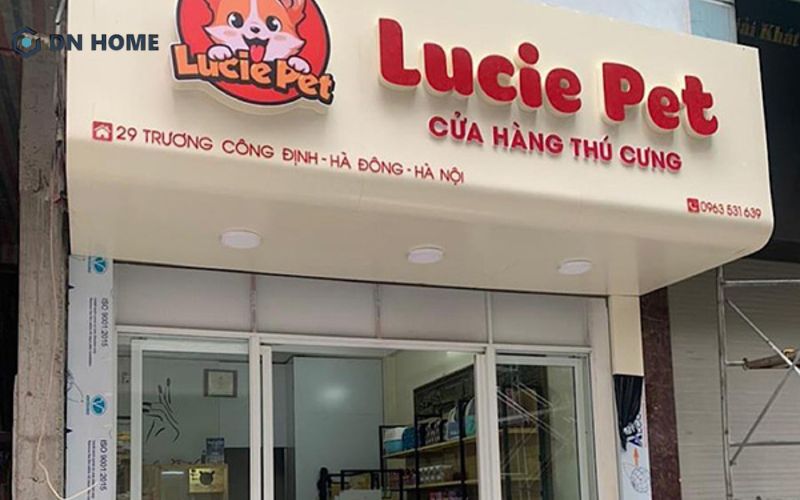 Bảng hiệu cửa hàng thú cưng Mica hút nổi