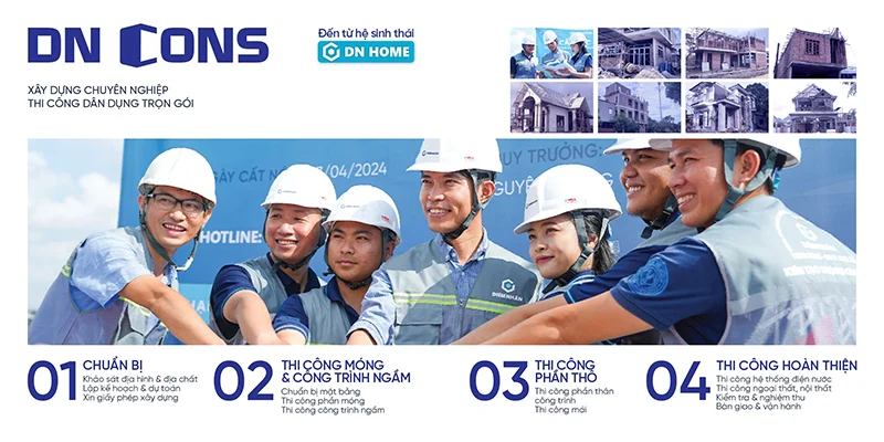 DN HOME với quy trình thi công cửa hàng trưng bày chuyên nghiệp, tối ưu thời gian và chi phí