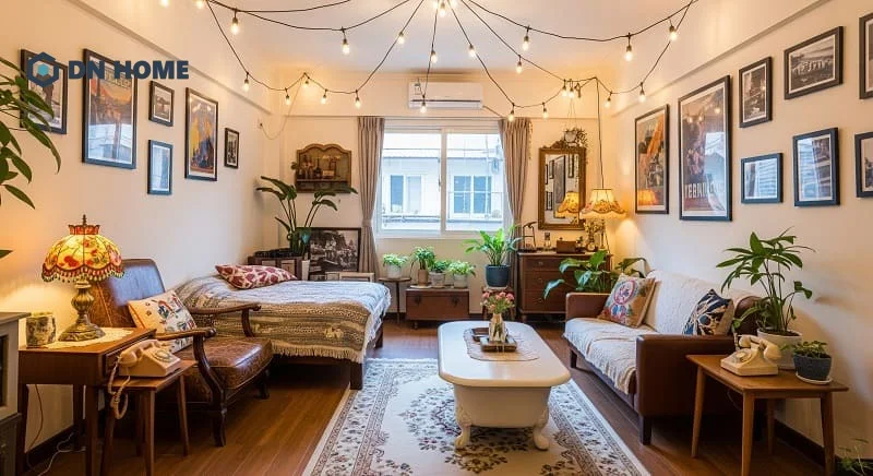 Từ nội thất đến vật dụng decor đều mang nét cổ điển tinh tế