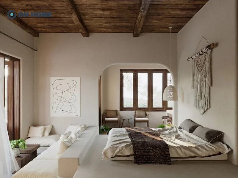 Homestay được thiết kế theo phong cách Rustic